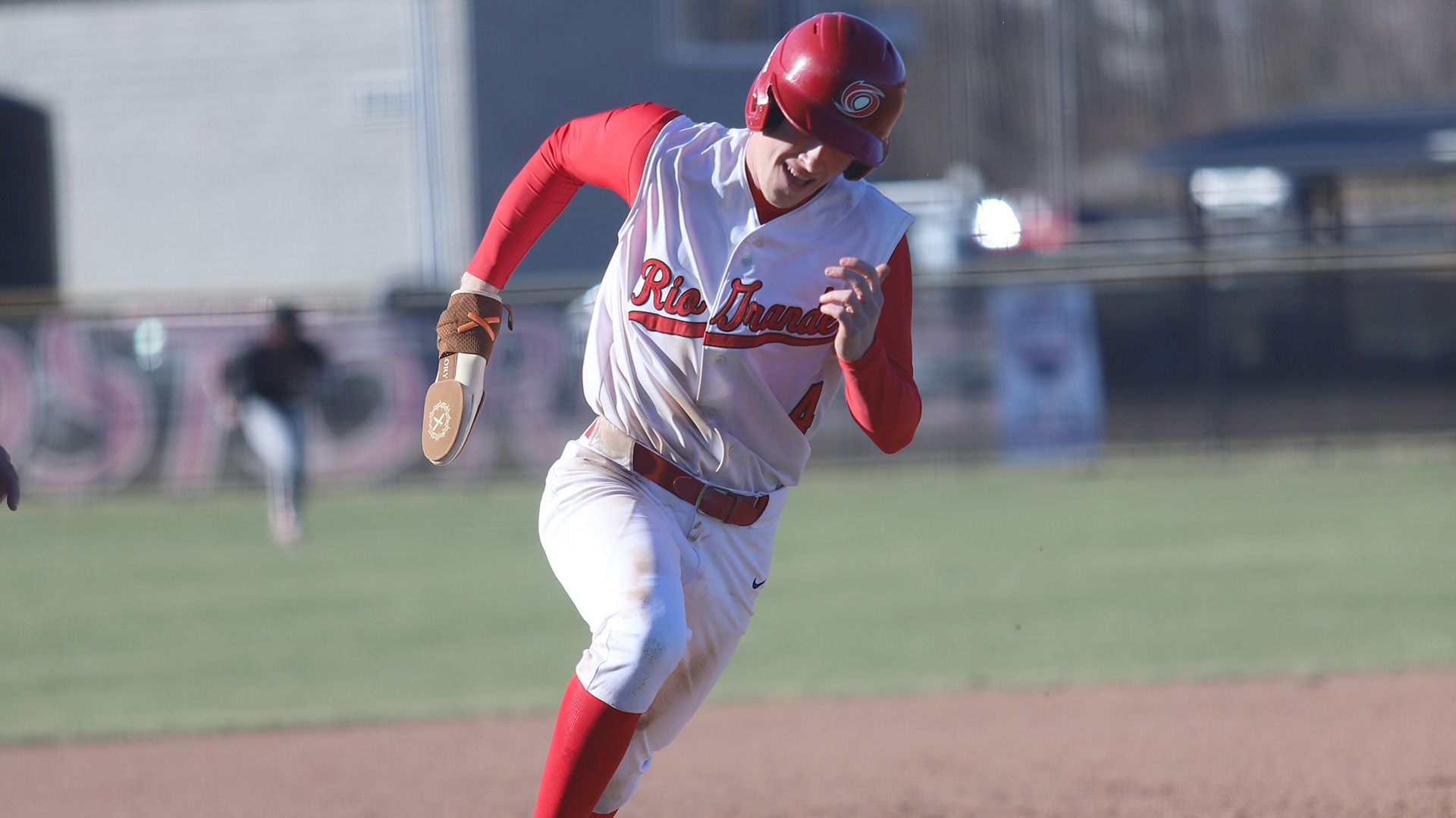 Rio Grande's Brett Haskins had two hits and drove in a run in the RedStorm's game two loss at Midway University on Saturday.