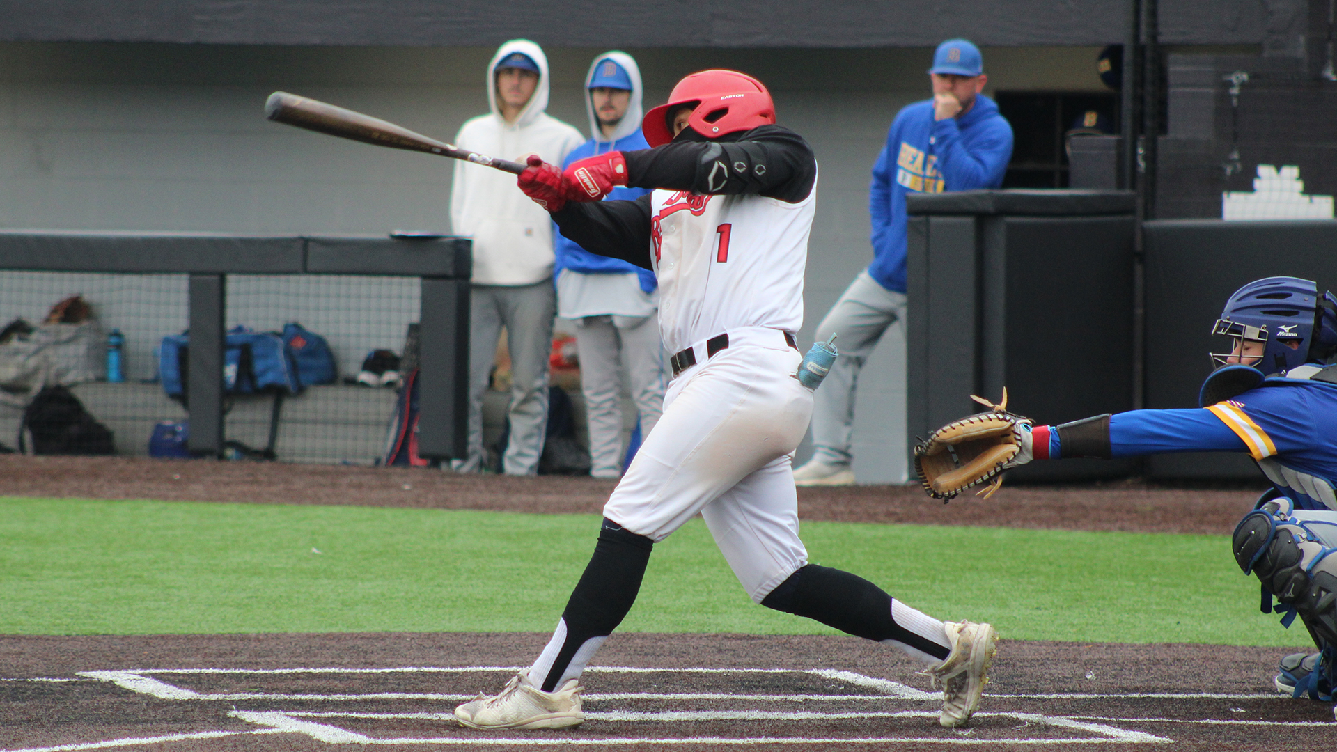 Rio senior Beiker Fuentes had three hits and drove in a pair of runs in Monday's game one win over Brescia at Jack Cook Field in Huntington, W.Va.
