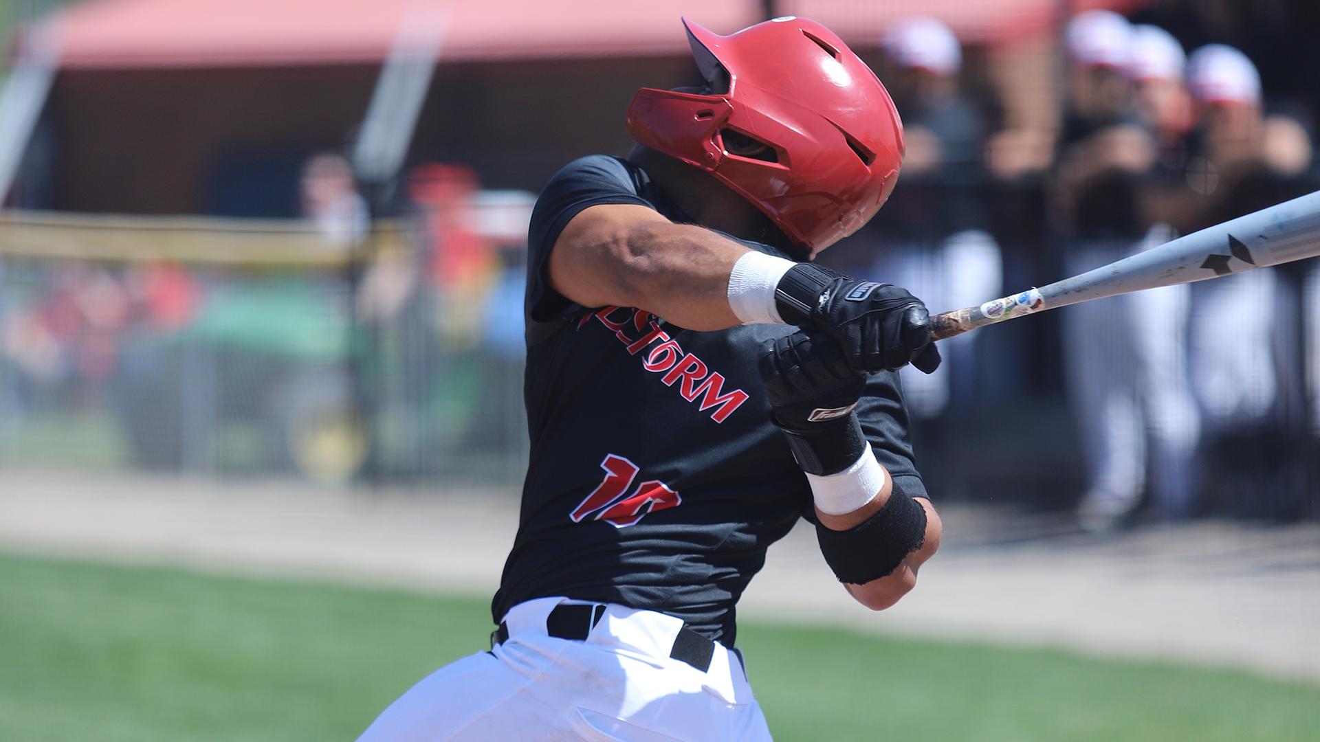 Rio Grande's Waskar Martinez connected for a walk off home run in the bottom of the eighth inning to give the RedStorm a 14-13 win in Friday's game two versus Indiana University Kokomo at Bob Evans Field.