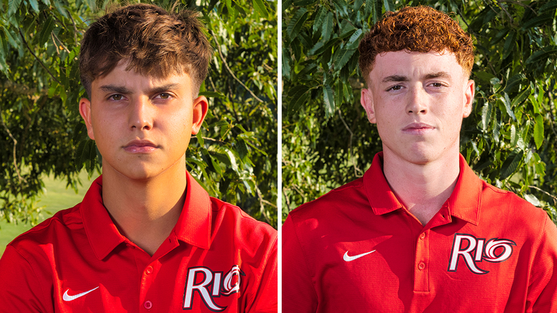 Rio Grande's Juan Carlos Gil Perez (left) and Rodrigo Portilla (right) tied for ninth place to lead the RedStorm at the Heritage Hill Collegiate.