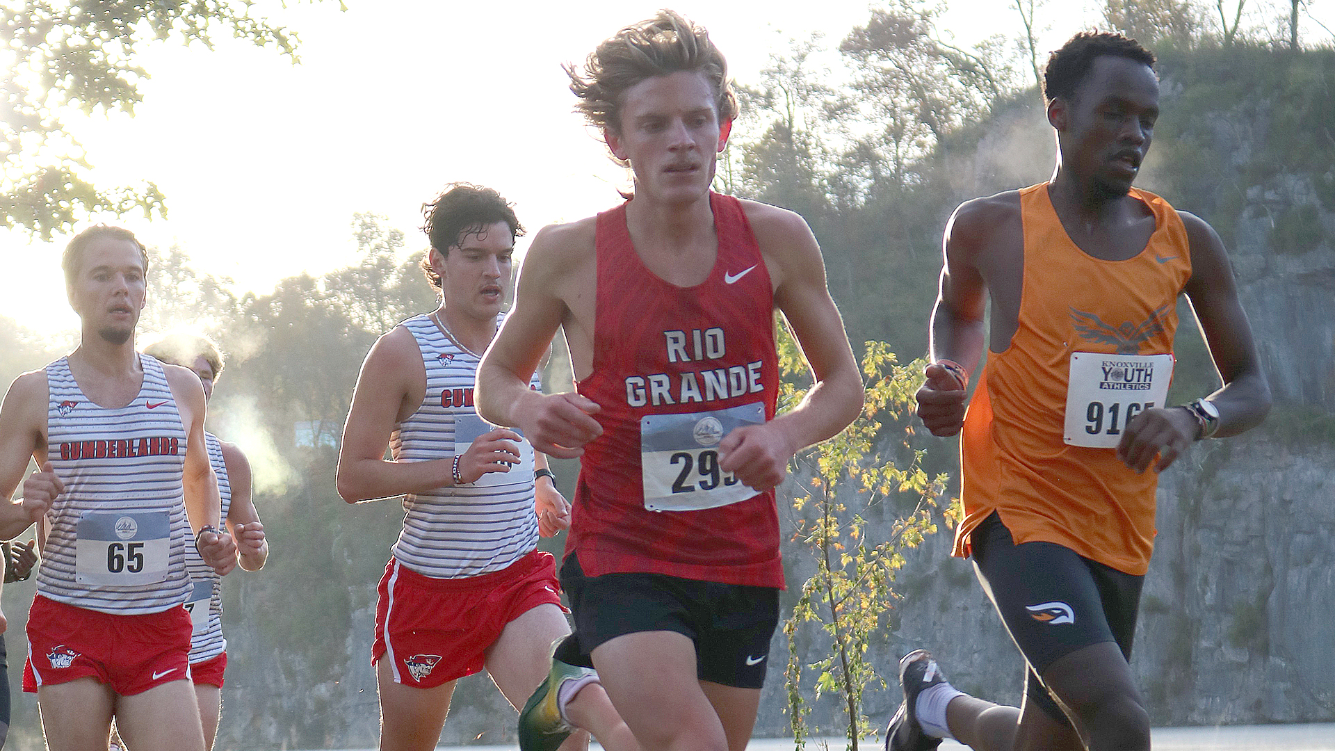 Rio Grande's Tyler Jenkins set a new school record in leading the RedStorm to a third-place finish in Friday's NAIA Appalachian Challenge.