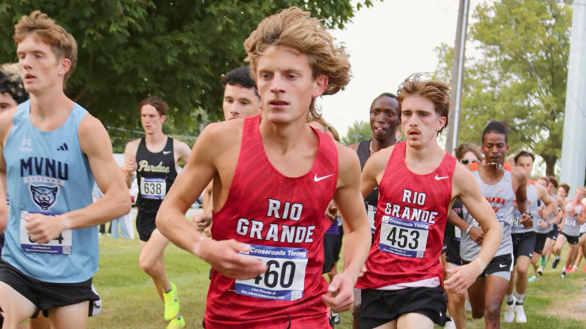 Rio Grande's Tyler Jenkins posted a runner-up finish and led the RedStorm to an eighth place finish in Friday's IWU Twilight Invitational in Marion, Ind.